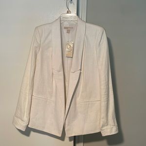 White linen blazer